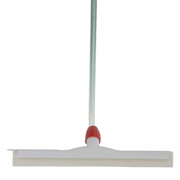 Vloertrekker/douchetrekker met steel voor water kunststof/natuurrubber 45 cm - Vloerwissers