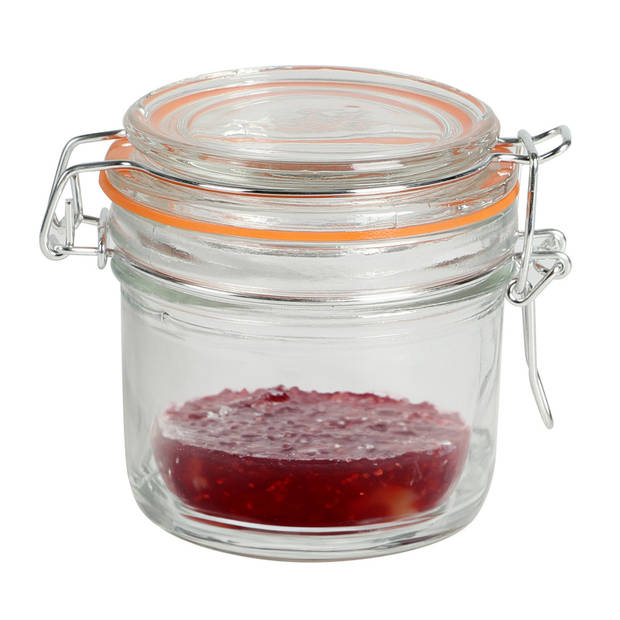 Urban Living Weckpot/inmaakpot - 200 ml - glas - beugelsluiting - D8.5 x H8.5 cm - Weckpotten