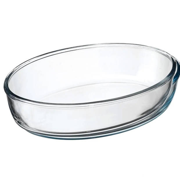 Secret de Gourmet - Ovenschaal ovaal - Transparant - Geglazuurd glas - 26 x 18 x 6 cm - Ovenschalen