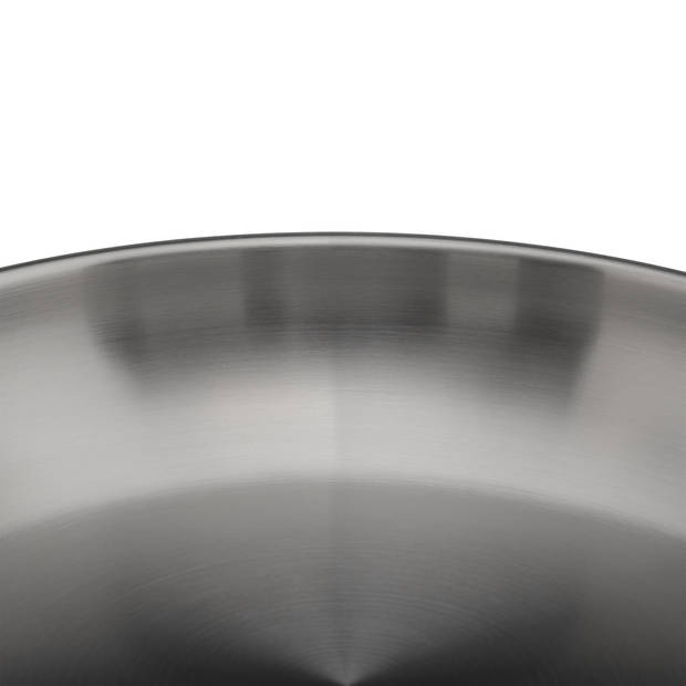 Koekenpan - Alle kookplaten geschikt - zilver - RVS - Dia 28 cm - Koekenpannen