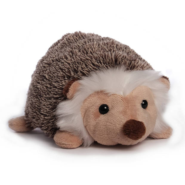 Inware pluche egel knuffeldier - bruin - 19 cm - Knuffel boederijdieren