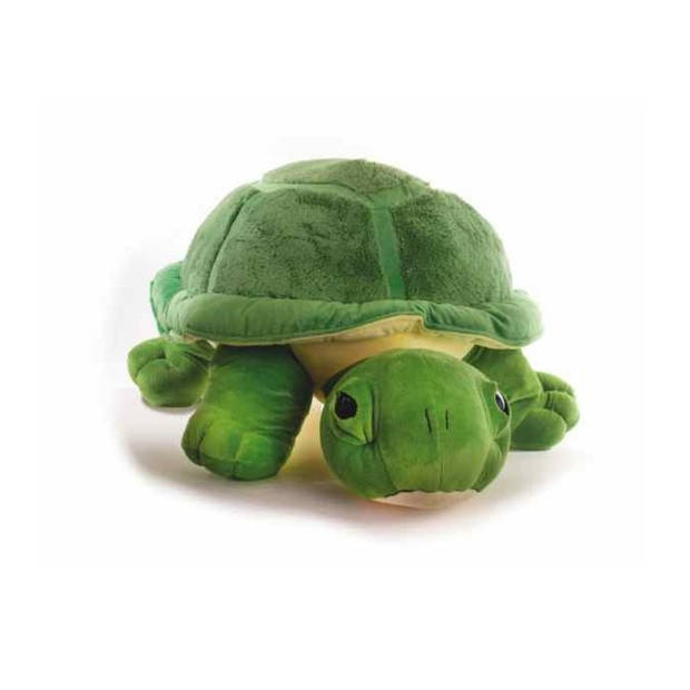 Inware pluche schildpad knuffeldier - groen - staand - 53 cm - Knuffeldier