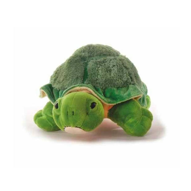 Inware pluche schildpad knuffeldier - groen - staand - 27 cm - Knuffeldier