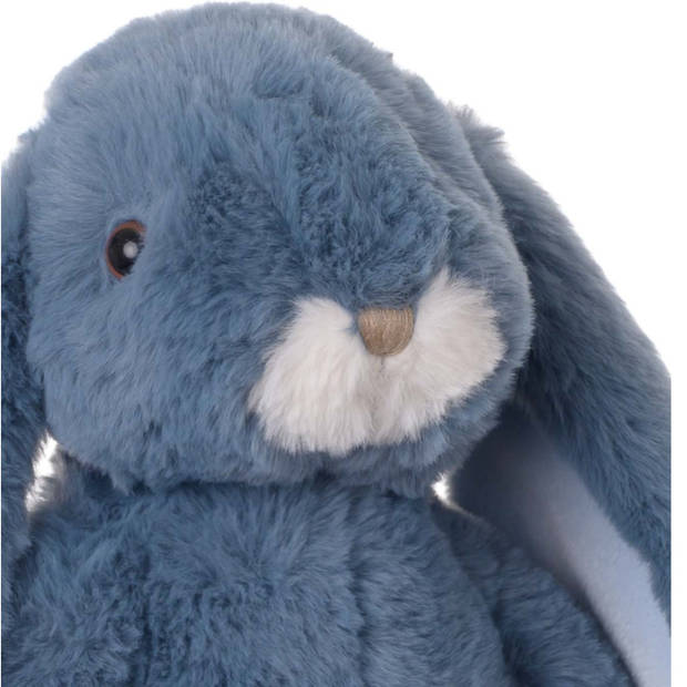 Bukowski pluche konijn knuffeldier - blauw - staand - 40 cm - Knuffel huisdieren