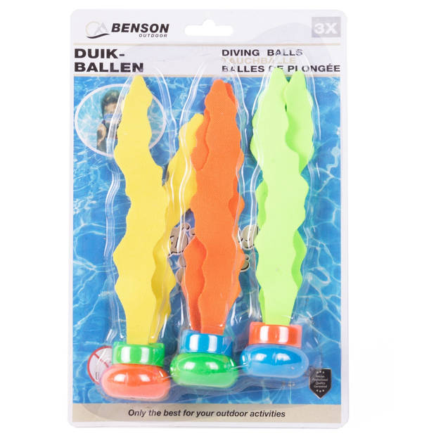Set van 7x stuks gekleurd zeewier zwembad speelgoed - Duikspeelgoed