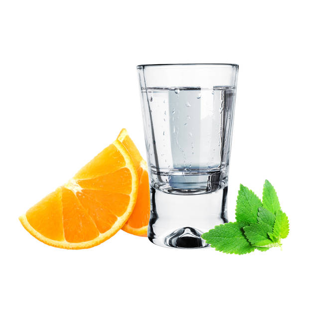 Glasmark Shotglaasjes/borrelglazen Krosno - transparant glas - 12x stuks - 25 ml - Drinkglazen