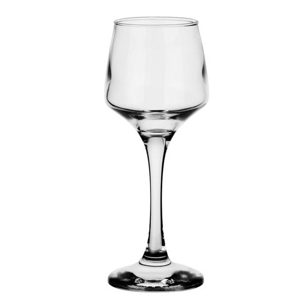 Glasmark Shotglaasjes/borrelglazen Likeur/wodka - transparant glas - 12x stuks - 75 ml - Drinkglazen