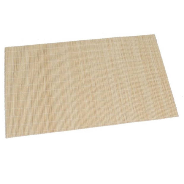 Secret de Gourmet placemats Bamboe - 1x - 30 x 40 cm - naturel - gevlochten - Placemats