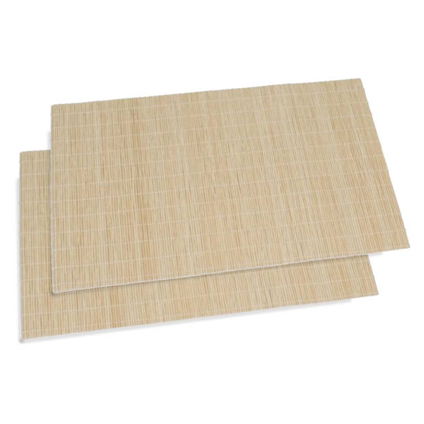 Secret de Gourmet placemats Bamboe - 6x - 30 x 40 cm - naturel - gevlochten - Placemats