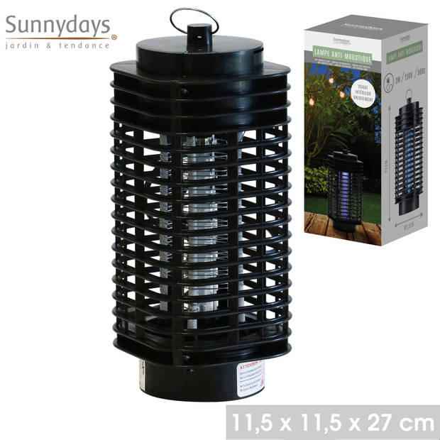 Sunnydays Insecten killer lamp - zwart - 27 cm - anti muggen buitenlamp - Insectenlampen