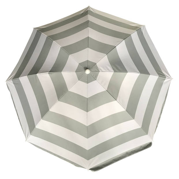 Parasol - Zilver/wit - D160 cm - incl. draagtas - parasolharing - 49 cm - Parasols