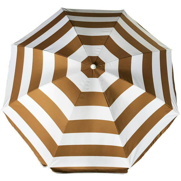 Parasol - Goud/wit - D160 cm - incl. draagtas - parasolharing - 49 cm - Parasols