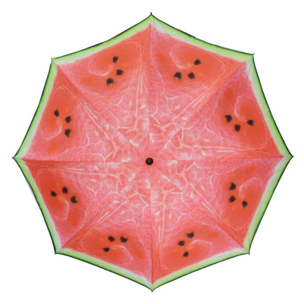 Parasol - Watermeloen fruit - D160 cm - incl. draagtas - parasolvoet - 42 cm - Parasols