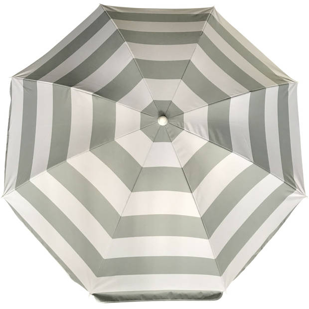 Parasol - Zilver/wit - D120 cm - incl. draagtas - parasolharing - 49 cm - Parasols