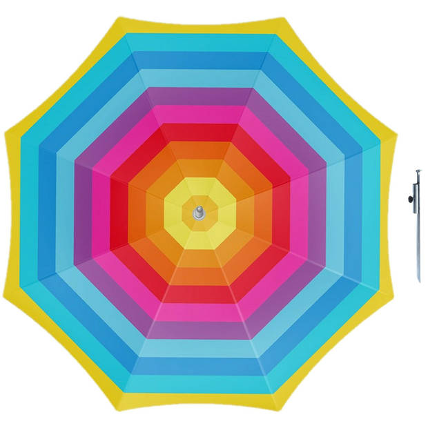 Parasol - Regenboog - D180 cm - incl. draagtas - parasolharing - 49 cm - Parasols