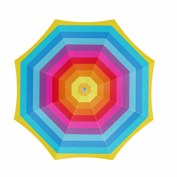 Parasol - regenboog print - D180 cm - UV-bescherming - incl. draagtas - Parasols