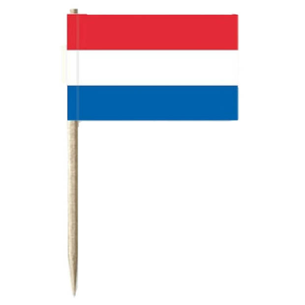 Depa Cocktailprikkers - vlag Nederland - 200x stuks - 7 cm - Cocktailprikkers
