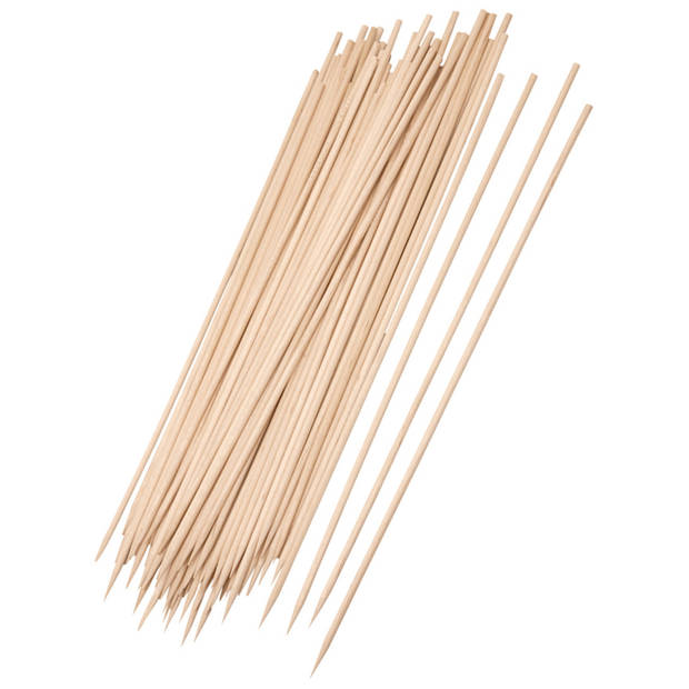 Elite 100x Bamboe houten sate prikkers/spiezen&nbsp; - bbq sticks - 25 cm - prikkers (sate)