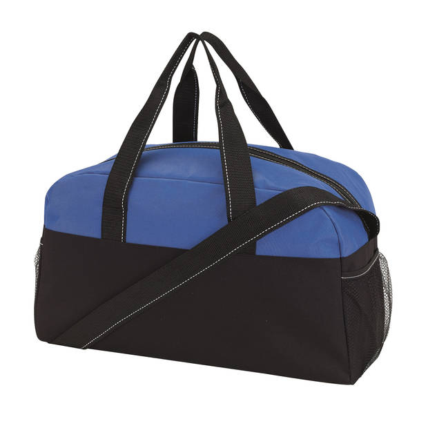 Sporttas model Fitness Master - 45 x 19 x 26 cm - blauw/zwart - Reistas (volwassen)