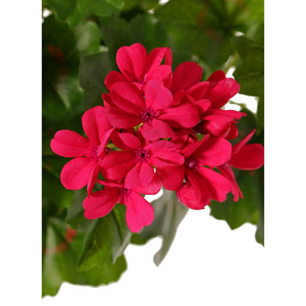 Topart Kunst nep boeket geranium fuchsia roze 40 cm - Kunstbloemen