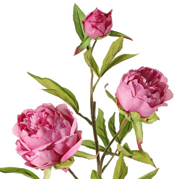 Topart Kunstbloem pioenroos Spring Dream -A roze - 73 cm - kunststof - Kunstbloemen