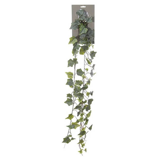 Louis Maes kunstplant blaadjes slinger Klimop/hedera - 2x - groen - 180 cm - Kunstplanten