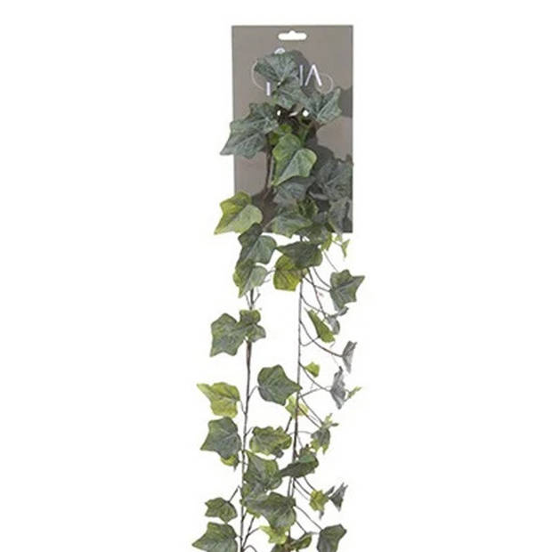 Louis Maes kunstplant blaadjes slinger Klimop/hedera - 2x - groen - 180 cm - Kunstplanten