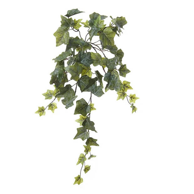 Louis Maes kunstplant met blaadjes hangplant Klimop/hedera - groen - 58 cm - Kunstplanten