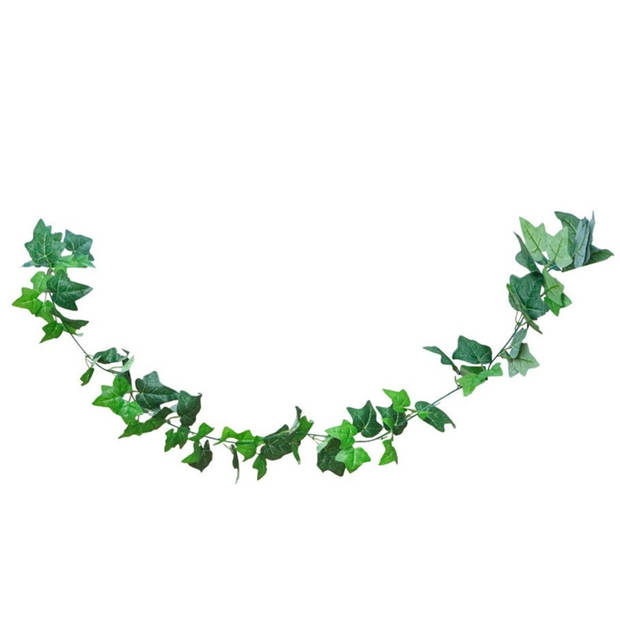 Chaks Klimop kunstplant slinger - 2x - 220 cm - groen - Kunstplanten