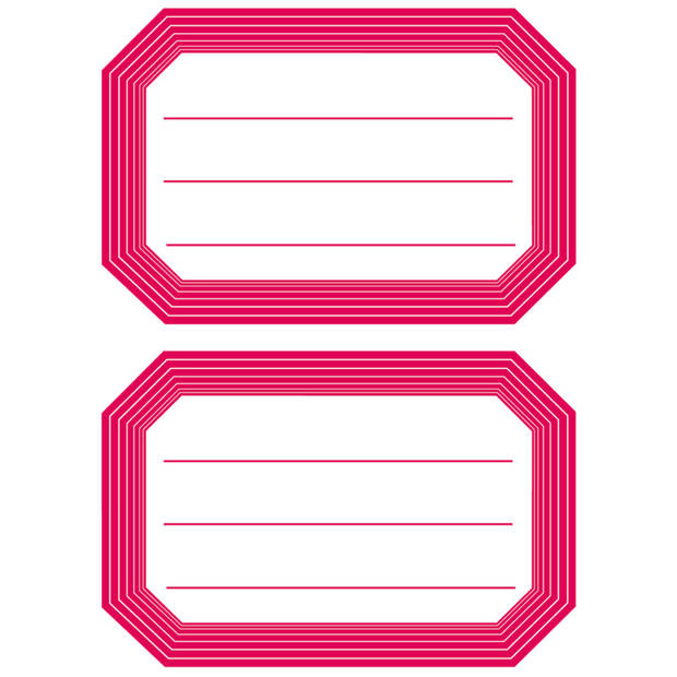 Herma Schoolboeken etiketten/stickers - 12x - roze/wit - Stickers