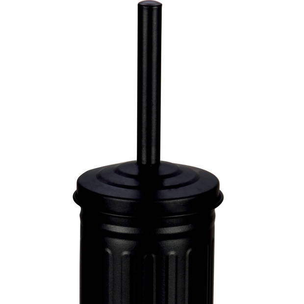 MSV Industrial Toilet/wc-borstel houder - metaal - zwart - 38 cm - Toiletborstels