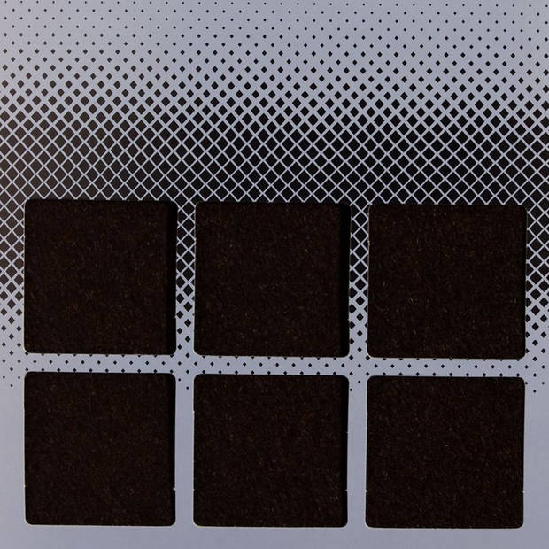 Qlinq Anti-krasvilt -1x knipvel - bruin - 150 x 200 mm - rechthoek - zelfklevend - Meubelviltjes