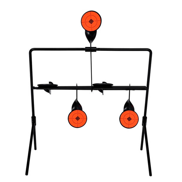 The Living Store Schiettarget - Spinner Target - Met 4 + 1 targets - 43 mm - Staal
