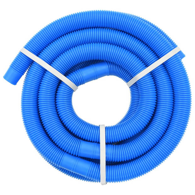 The Living Store Zwembadslang - 6m - 38mm - Blauw LDPE - Uv- en weerbestendig