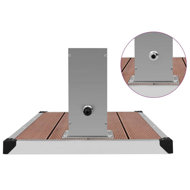 vidaXL Buitendouche met bak HKC roestvrij staal