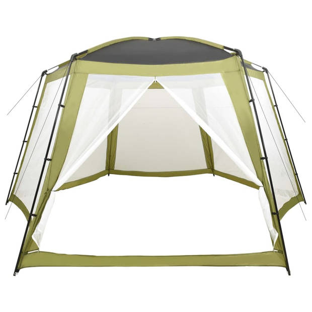 The Living Store Zwembadtent - Polyester Feesttent - Ronde zwembaden tot 400 cm - Groen - Met mesh zijwanden