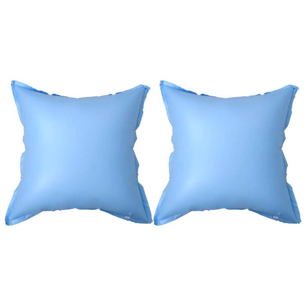 The Living Store Zwembadkussen - Set van 2 - PVC - 110x110cm - Blauw