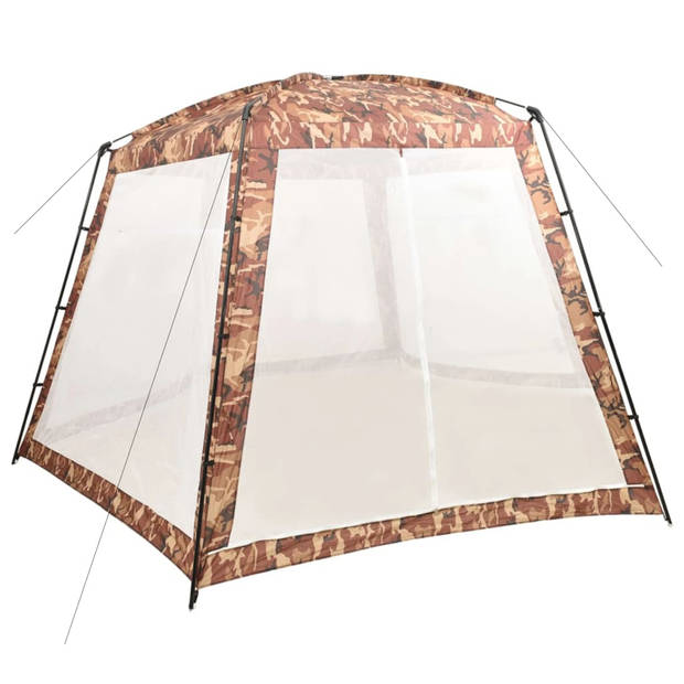 The Living Store Zwembadtent - polyester met PA-coating - 500 x 433 x 250 cm - camouflage