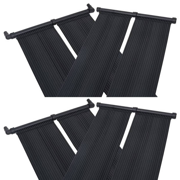 The Living Store Solarzwembadverwarmingsset - 8 panelen - 80x310 cm - Polyethyleen