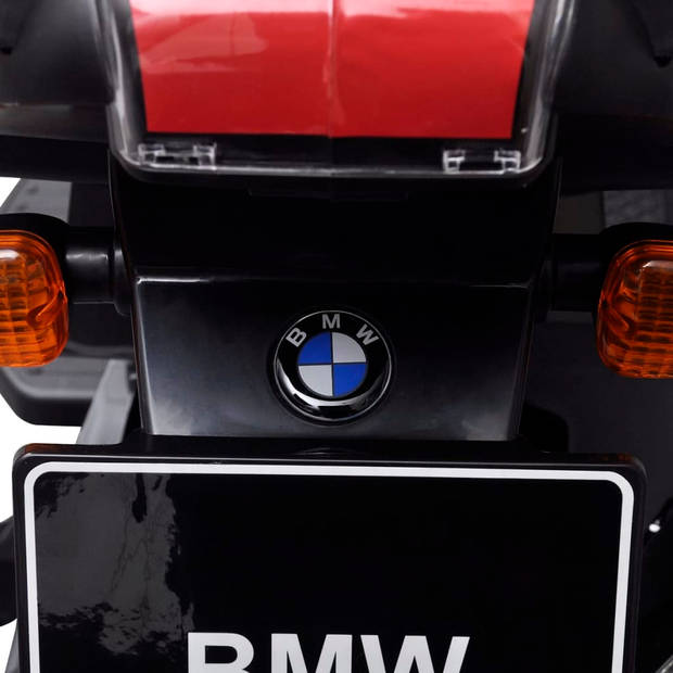 The Living Store Accuvoertuig - BMW - Motorfiets - 106.8 x 50 x 65.7 cm - Rood - 2 claxongeluiden - Ingebouwd