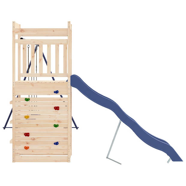 The Living Store Houten speelset - speeltuin voor kinderen - massief grenenhout - 316 x 349 x 207 cm - inclusief