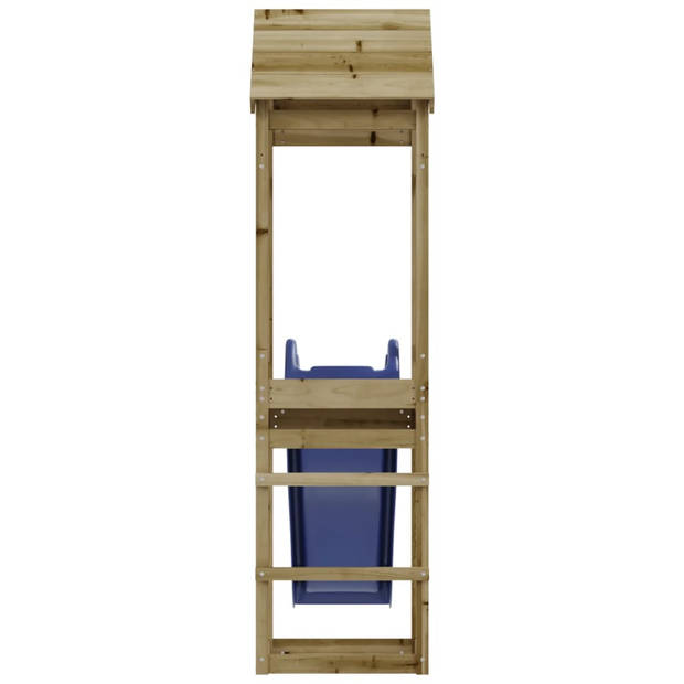 The Living Store Speeltoren - Golvende glijbaan - Vacuüm geïmpregneerd grenenhout - 256 x 64 x 207 cm