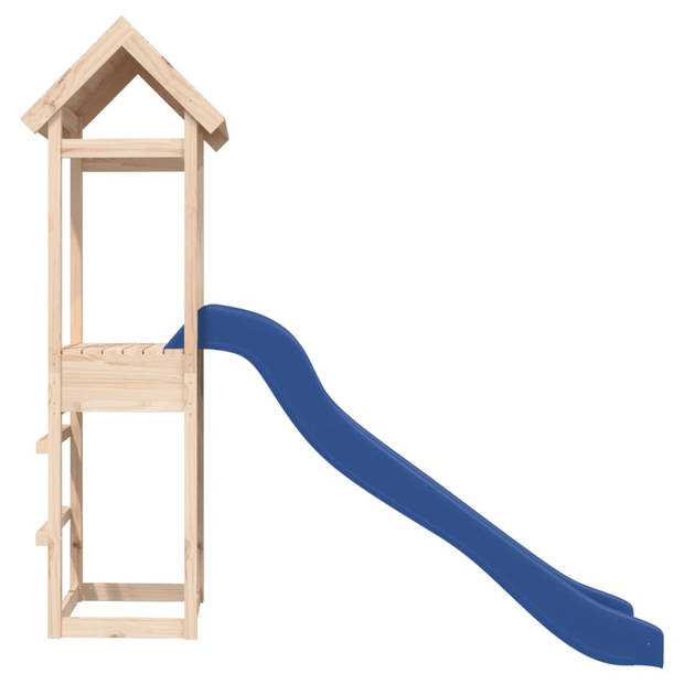 The Living Store Speeltoren - Grenenhout - 232 x 64 x 194 cm - Met Glijbaan - Geschikt voor 3-8 jaar - Max - 45 kg