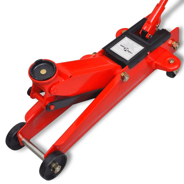 The Living Store Hydraulische Vloerkrik 3 Ton - 140-432 mm - Rood - Gietstaal