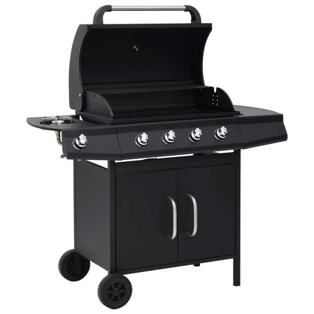 The Living Store Gasbarbecue - X- BBQ - 121.5 x 55 x 107 cm - zwart