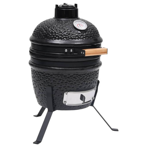 The Living Store Kamado Grill - Keramisch - Mini - 26.5 cm - Met ingebouwde thermometer