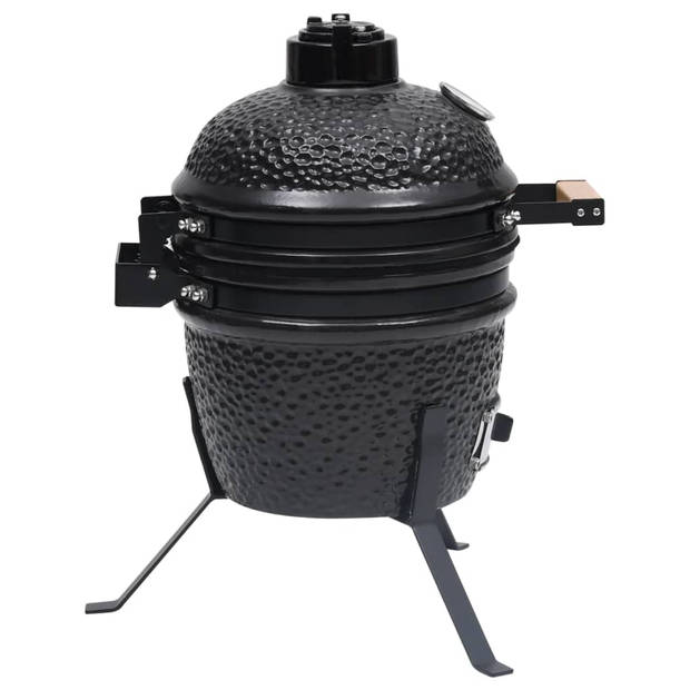 The Living Store Kamado Grill - Keramisch - Mini - 26.5 cm - Met ingebouwde thermometer