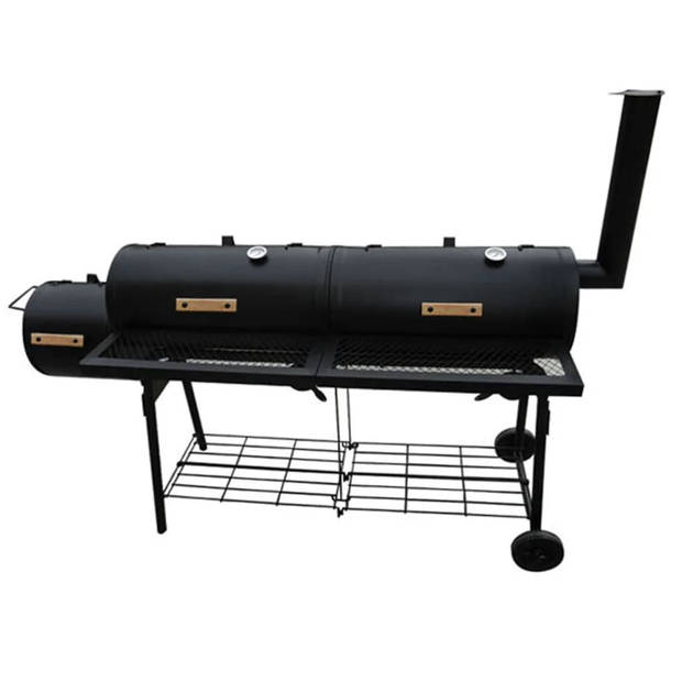 vidaXL Rookbarbecue Nevada XL zwart