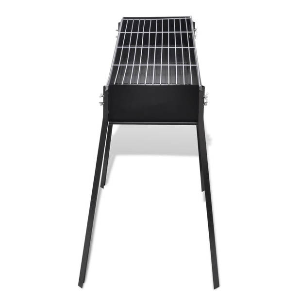 The Living Store houtskoolbarbecue staande bbq - 75x28 cm - meerdere functies