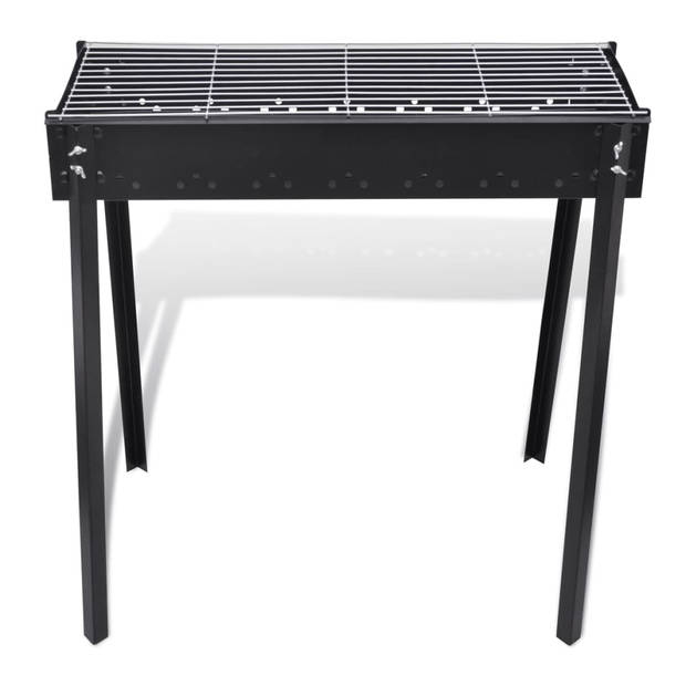 The Living Store houtskoolbarbecue staande bbq - 75x28 cm - meerdere functies